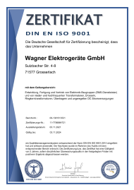 Zertifikat DIN EN ISO 9001